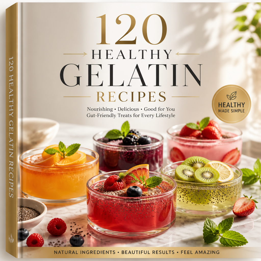 120 Healthy Gelatin Recipes cookbook cover
